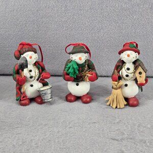 J Manning Holiday Christmas Figurines, Snow Ladies, Set of 3, Limited Edition